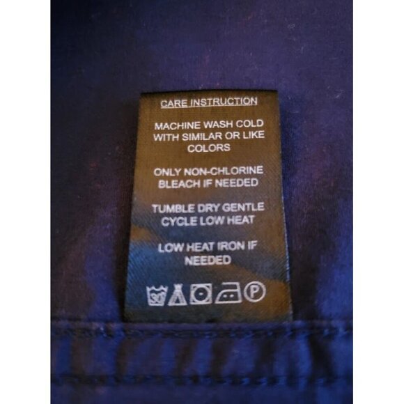 Denim & Flower Ricky Singh Slim Fit Lg Short Sleeve Shirt USA Navy w/ Dolphins - Picture 5 of 9